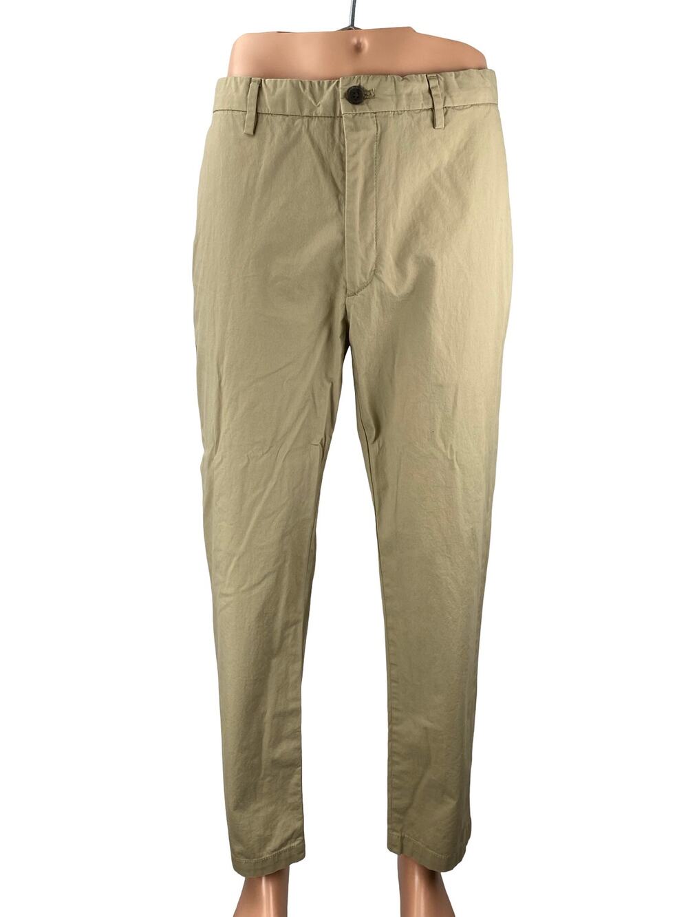Banana Republic Men's Tan Beige Straight Leg Chino Khaki Trousers Pants Size 35